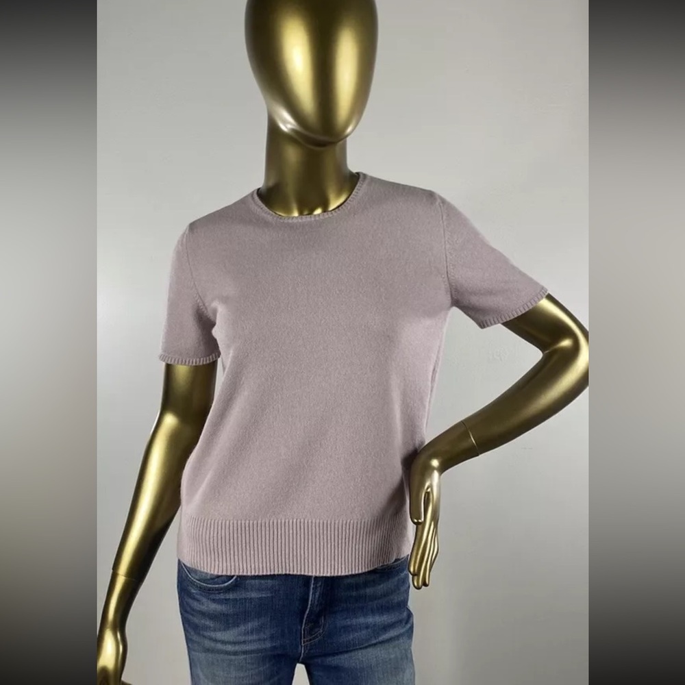 Akris Punto Blush Pink Knit Top Cashmere Blend Size 10 Excellent!